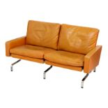 A contemporary low two seater PK 31/2 style Sofa,