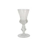 Amended description: A large 19th century Continental glass goblet