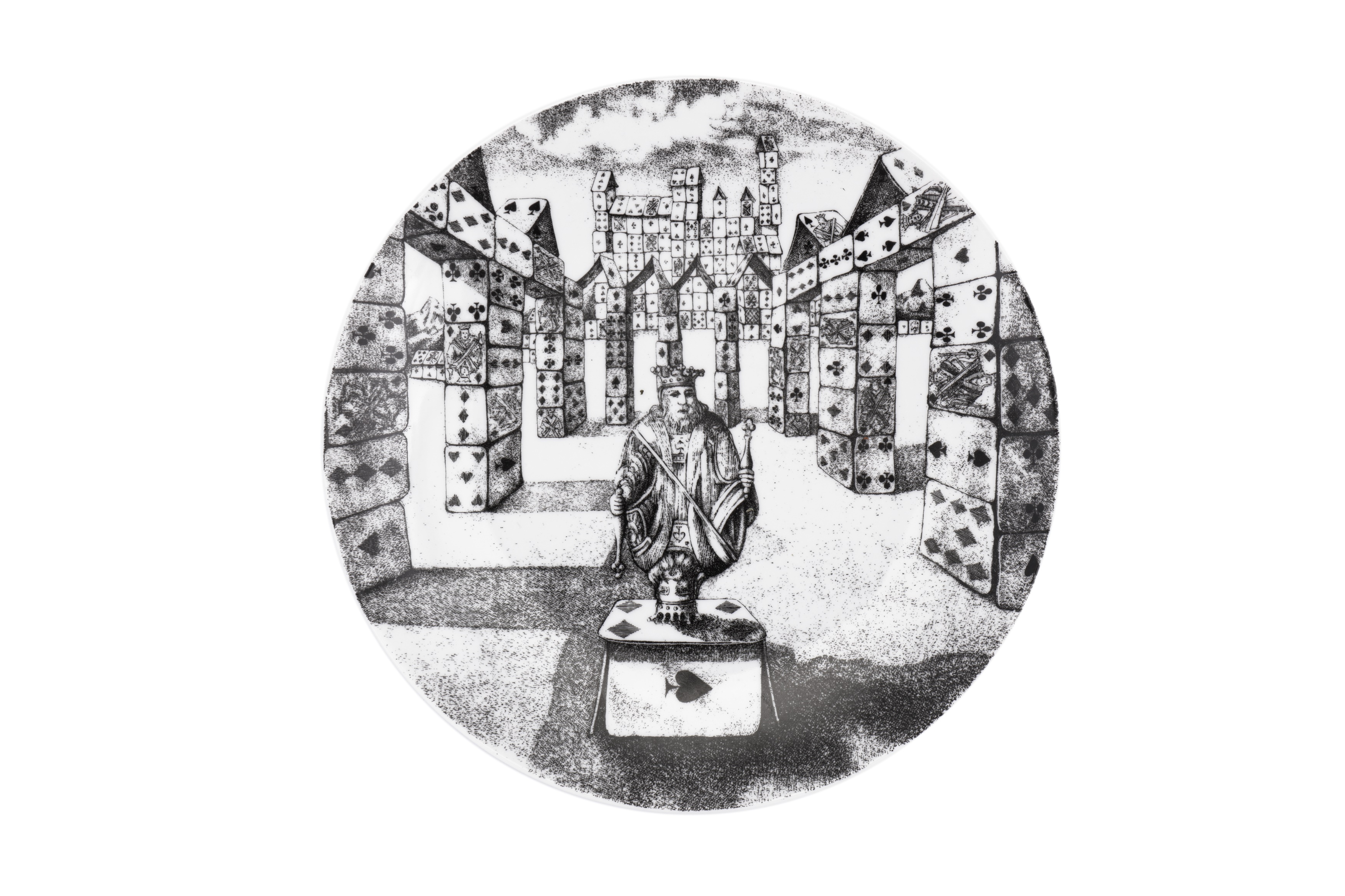 Piero Fornasetti, Italian (1913-1988)"CITY OF CARDS" ten plates, 1980’s (designed 1950’s) - Image 10 of 13