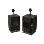 A pair of contemporary 'Basu Black' table lamps