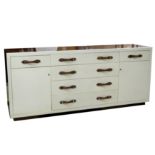 A contemporary Ralph Lauren fruitwood and cream sideboard