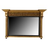 A William IV gilt framed overmantel mirror