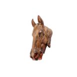 A 20th century terracotta model of a horses head