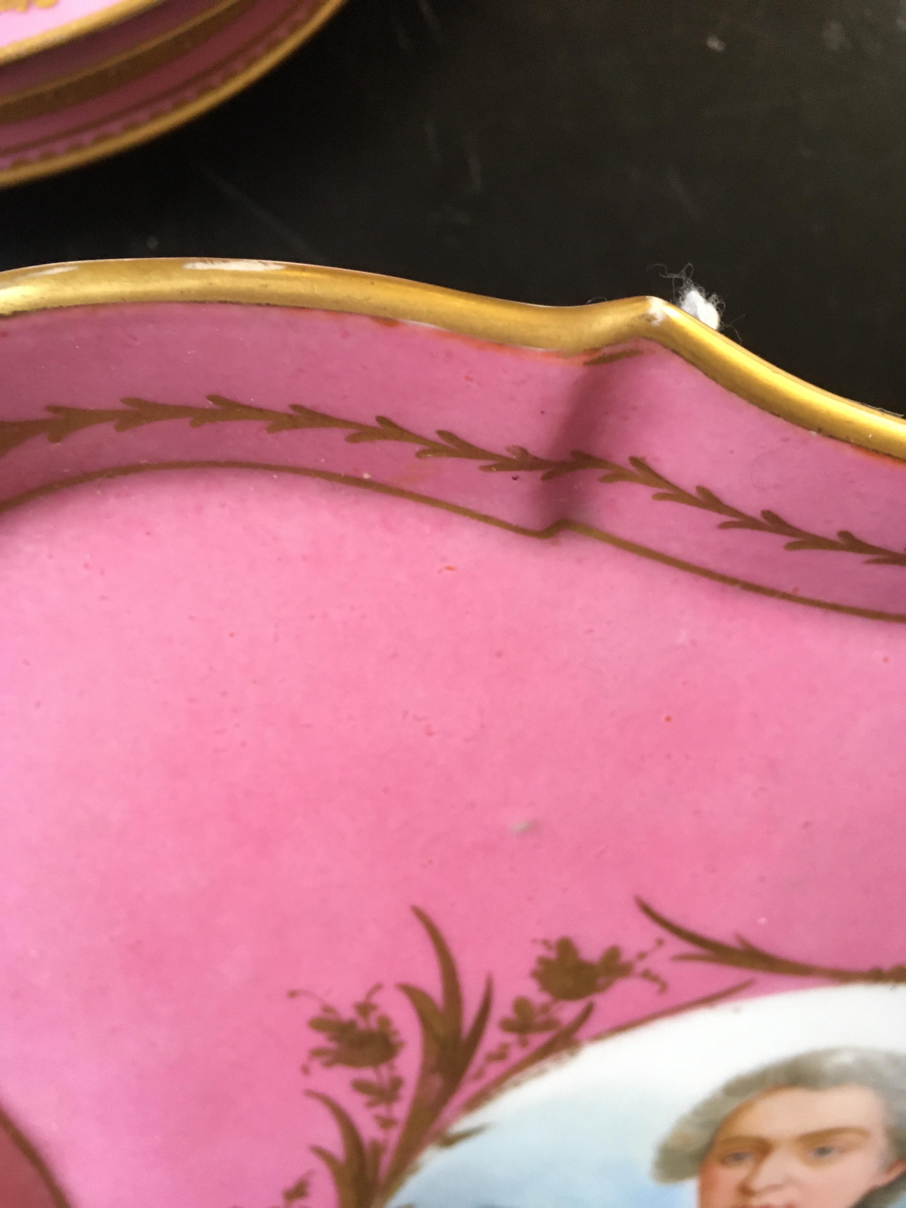 A late 19th/20th century French Sevres style porcelain tray, - Image 3 of 18