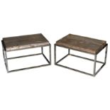 A pair of contemporary 'Lakor Natural' low tables