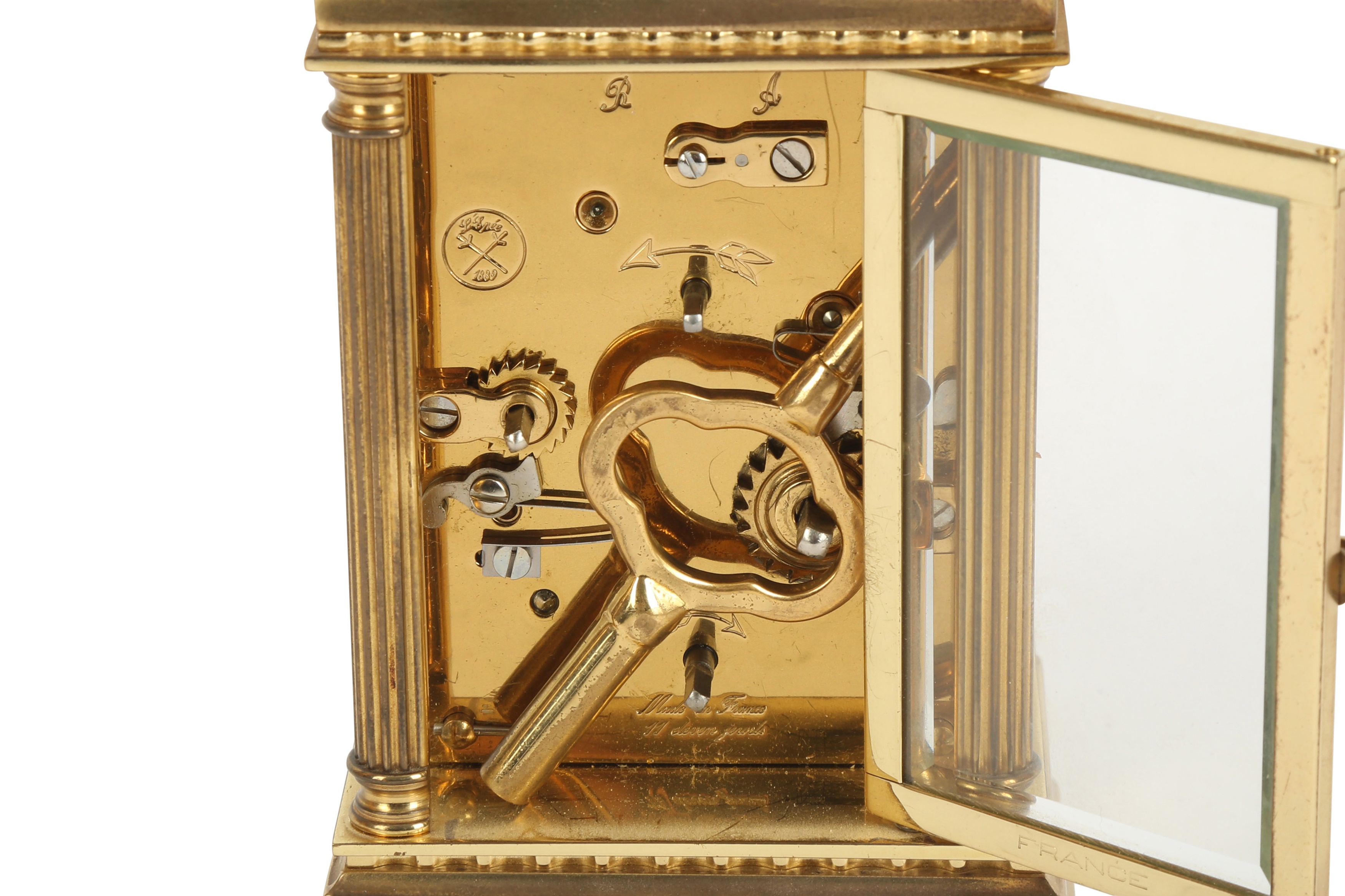 A mid 20th Century French carriage clock, - Image 5 of 5