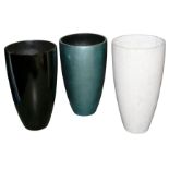 Three large contemporary planters