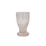 An early 19th century glass goblet,