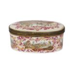 An 18th century Continental porcelain oval box