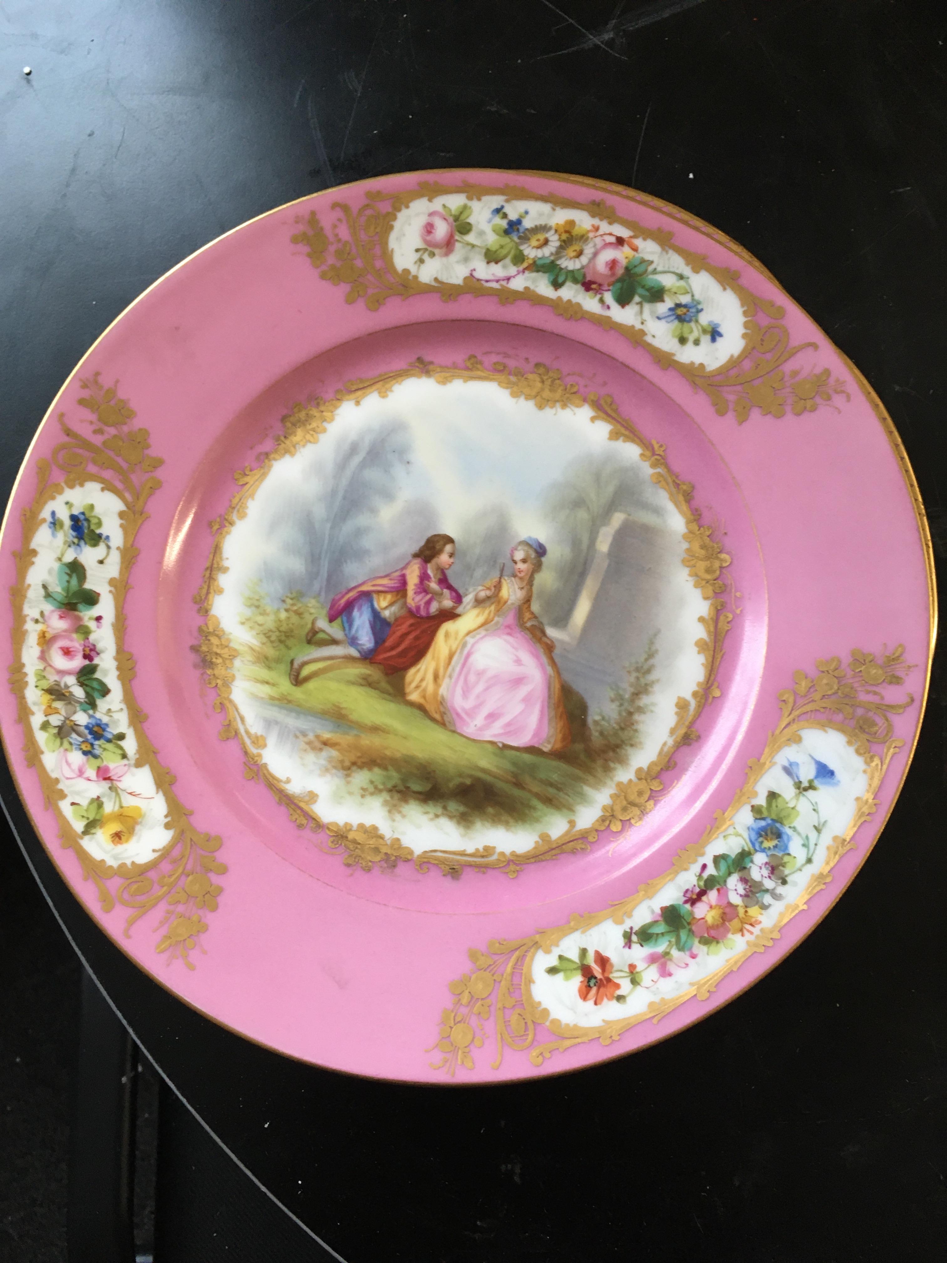 A late 19th/20th century French Sevres style porcelain tray, - Image 13 of 18