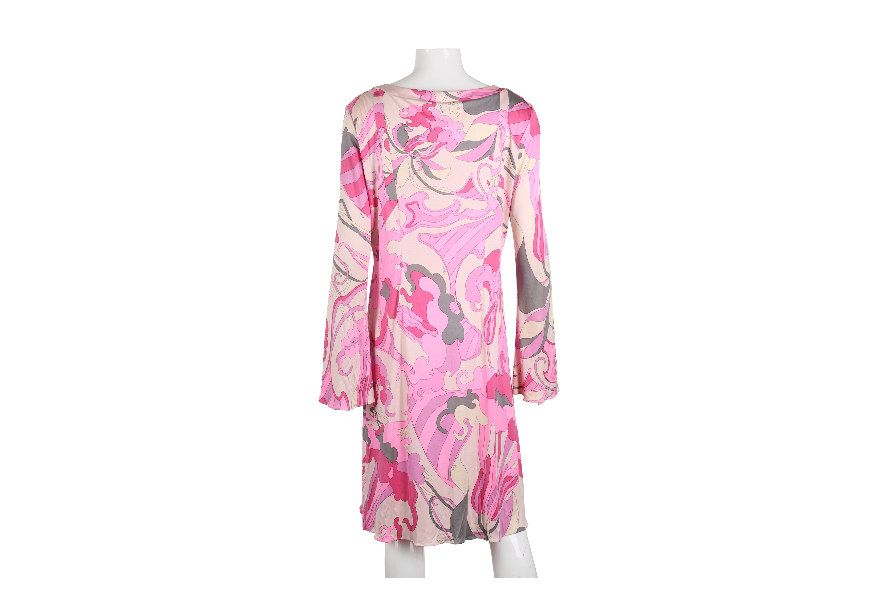 Emilio Pucci Pink Print Dress - Size 44 - Image 2 of 2