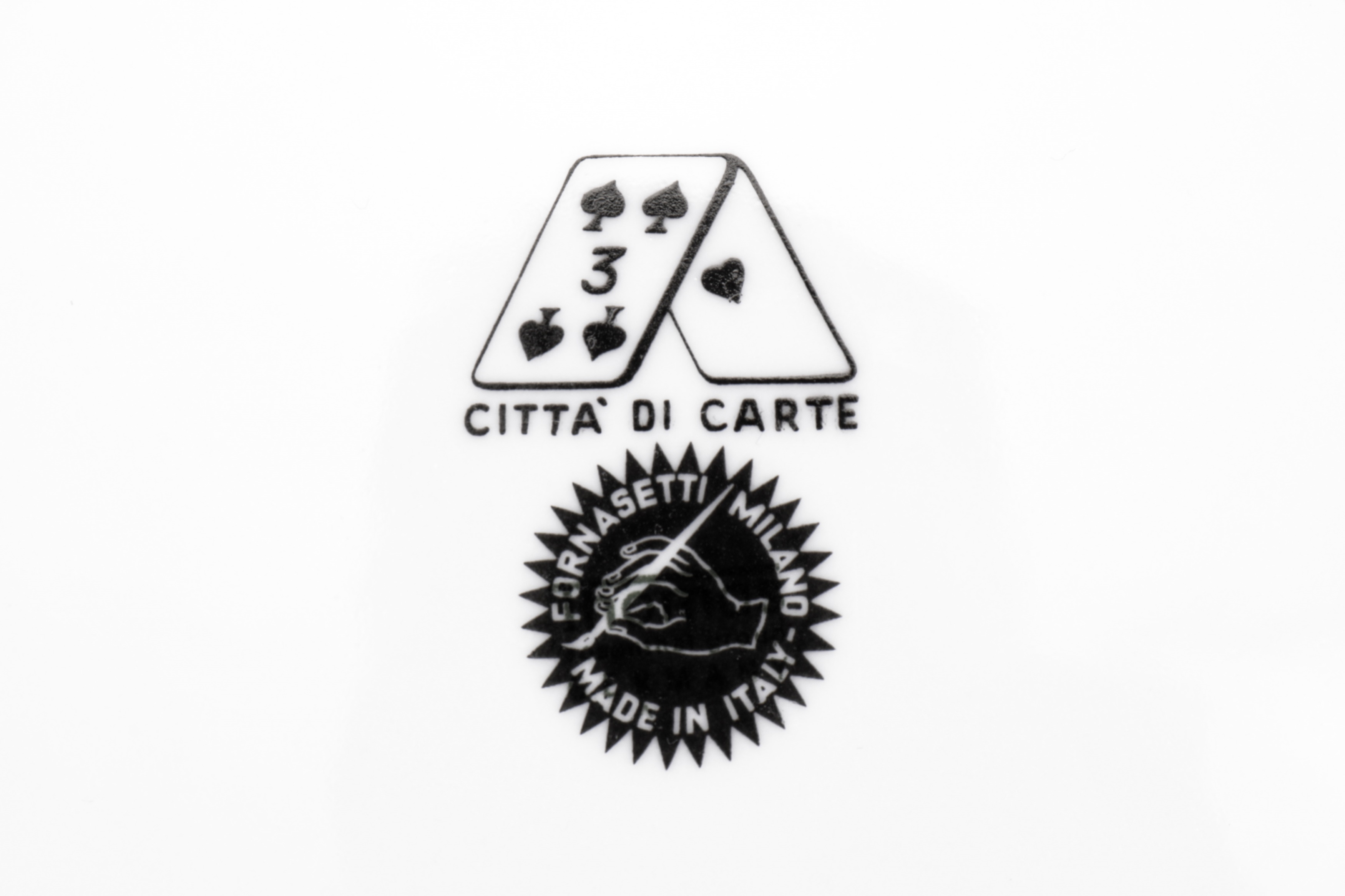 Piero Fornasetti, Italian (1913-1988)"CITY OF CARDS" ten plates, 1980’s (designed 1950’s) - Image 9 of 13