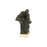 Manner of Auguste Rodin, an early 20th century patinated bronze impressionist sculpture