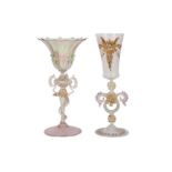 A 19th century Venetian glass goblet