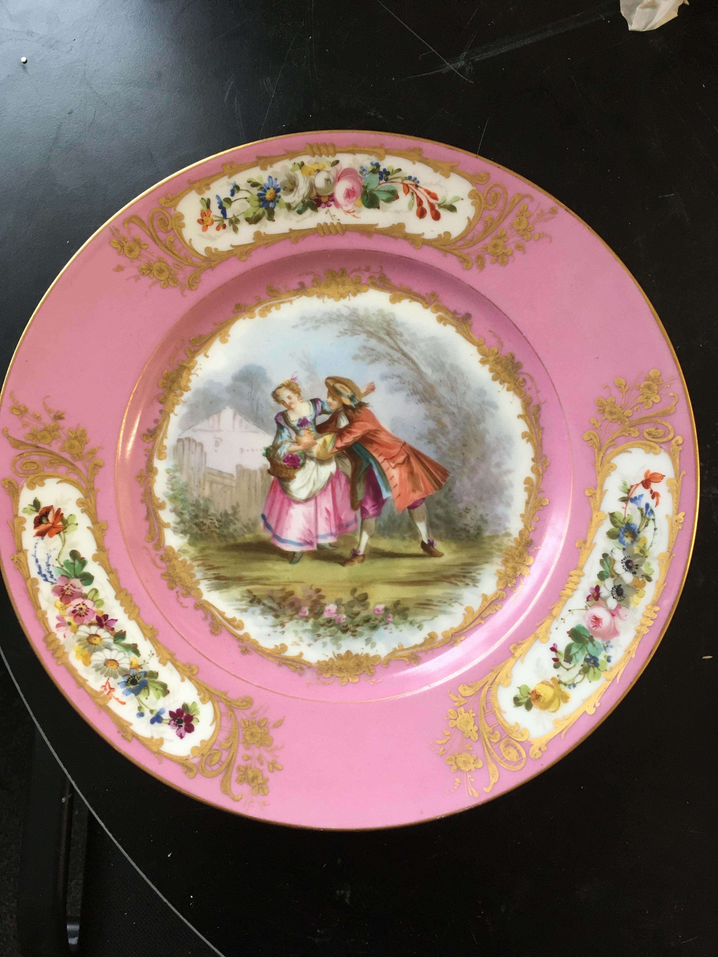 A late 19th/20th century French Sevres style porcelain tray, - Image 12 of 18