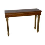 An early 20th Century Continental burr walnut console table