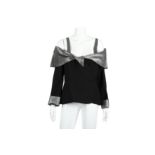 Thierry Mugler Black Off Shoulder Jacket - Size 42