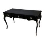 A contemporary Ralph Lauren ebonised bureau plat