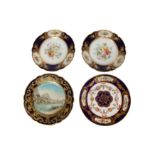 A pair of late 19th/20th century French Sevres style porcelain plates, probably Limoges