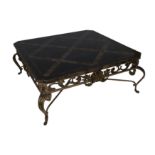 A large Maitland Smith wrought iron coffee table