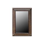 A late 19th Century rectangular copper framed mirror