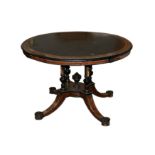 A Victorian Aesthetic movement ebonised breakfast table