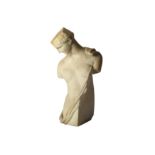 A late 19th/20th century Italian Neapolitan white marble figure of the Psyche of Capua,