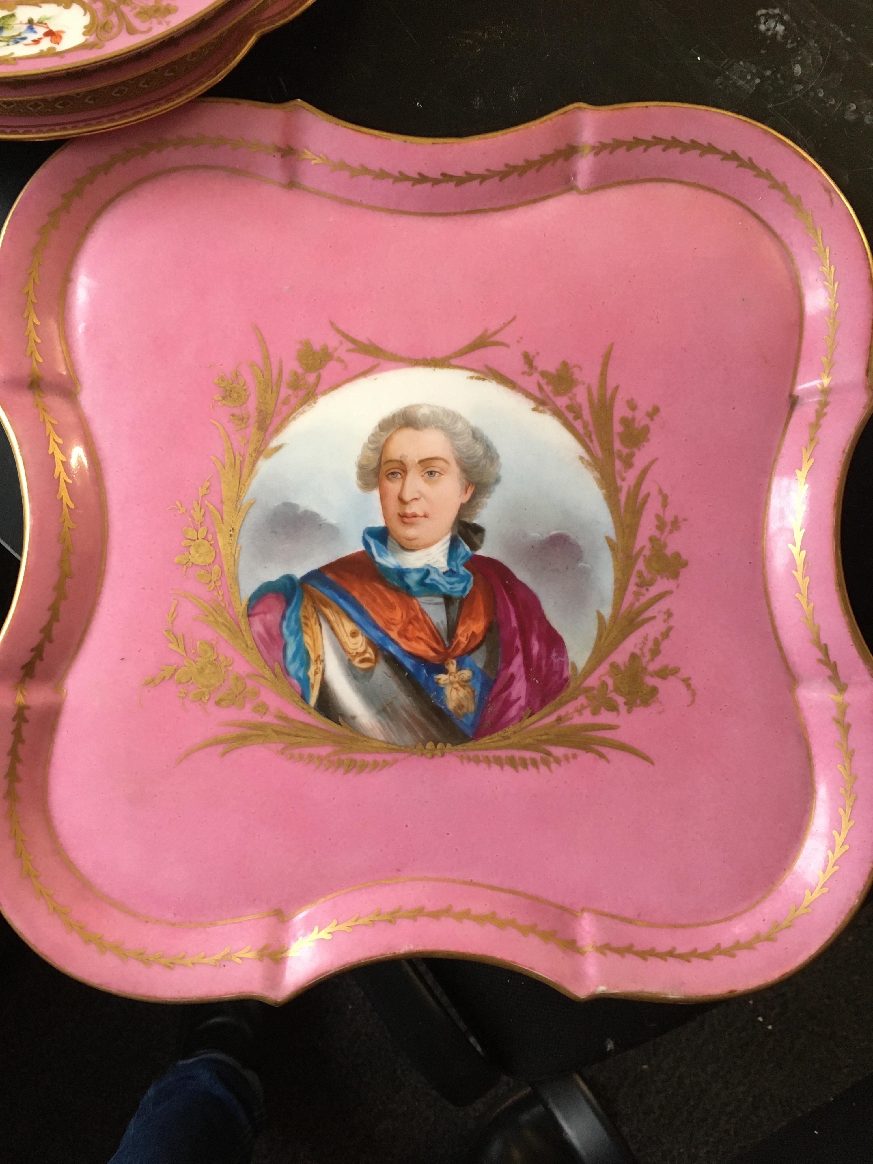 A late 19th/20th century French Sevres style porcelain tray, - Image 6 of 18