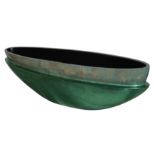 A 'Nile Turquoise' silverleaf and eggshell inlay bowl