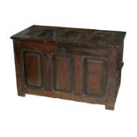 An 18th century oak coffer