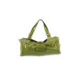 Sergio Rossi Green Patent Shoulder Bag