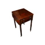 A George IV mahogany Pembroke type work table