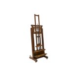 AN ENGLISH LATE 19TH CENTURY ROBERSON OAK STUDIO EASEL