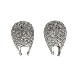 A pair of diamond earrings