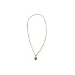 A gold and aventurine quartz pendant necklace, 1997