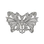 A diamond butterfly brooch