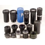 A Group of Projection & Other Lenses.