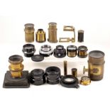 Taylor, Taylor & Hobson Casket, Cooke, Ross & Other Brass Lenses etc.