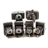 Group of Ensign & Other Small Folding Cameras.