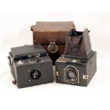A Pair of Reflex Roll Film Box Cameras