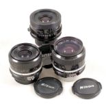 Nikon 24mm & 35mm & a Tamron 28mm Manual Lens