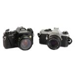 A Selection of Asahi Pentax SLR Cameras and Lenses
