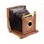 A Half Plate Folding Field Camera by Franks, Manchester