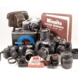 A Boxed SR-7 and Various Other Minolta Camera & Lenses