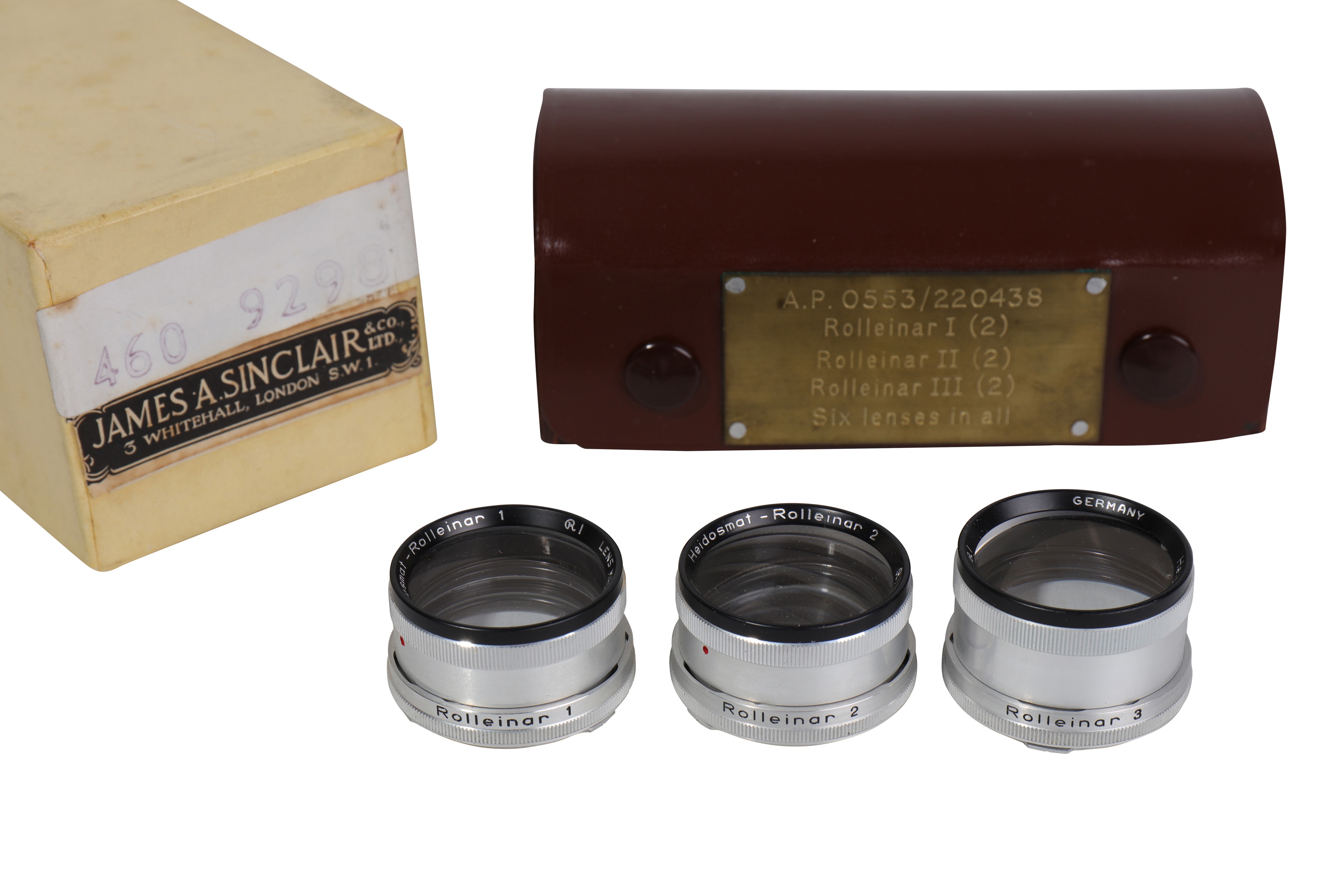 A British Military Issue Rolleiflex Rolleinar Close up Lens Set