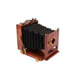 A McGhie & Co Half Plate Mahogany & Brass Field Camera