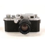 An Uncommon Canon Rangefinder Camera, Model IIc with Jupiter Lens