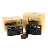 Nikon W35 & L35 TW Film Compact Cameras