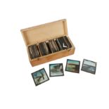 65 Magic Lantern Slides including Landscapes of The Isle of Man