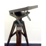 An Unusual Sands Hunter Folding Wooden Tripod with rotating & tilting camera platform